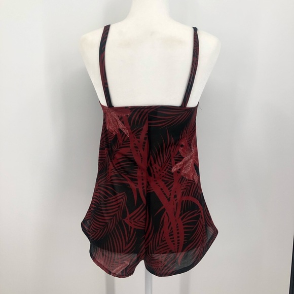 Vintage 70’s lingerie red black snap sheer teddy sexy small - Picture 2 of 7